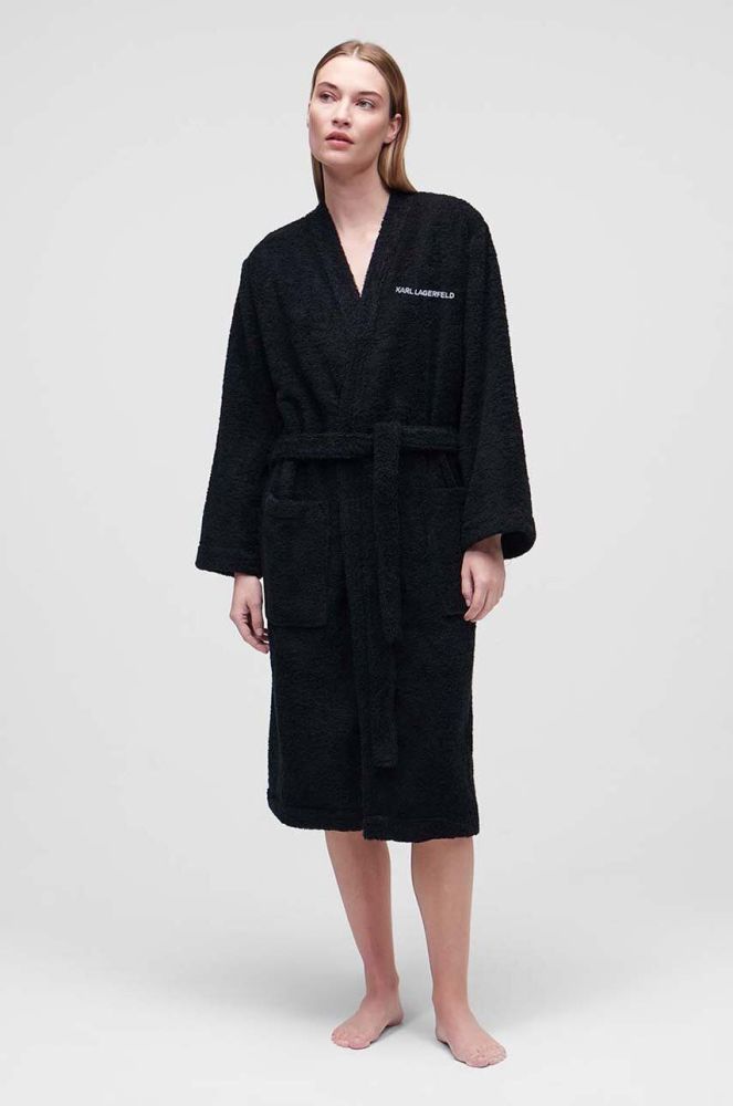 Халат Karl Lagerfeld колір чорний (3350912)