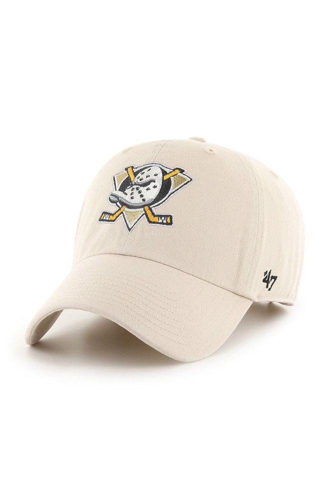 Кепка 47brand Anaheim Ducks колір білий з аплікацією