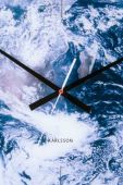 Настінний годинник Karlsson Earth колір блакитний