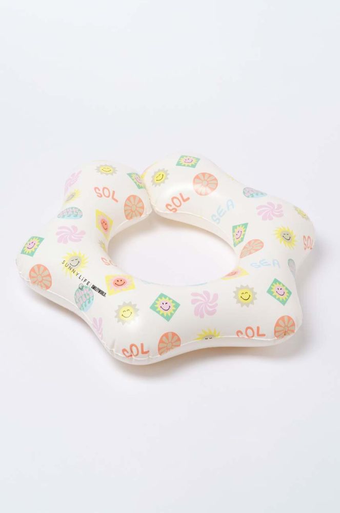 Коло для плавання SunnyLife x SmileyWorld колір барвистий