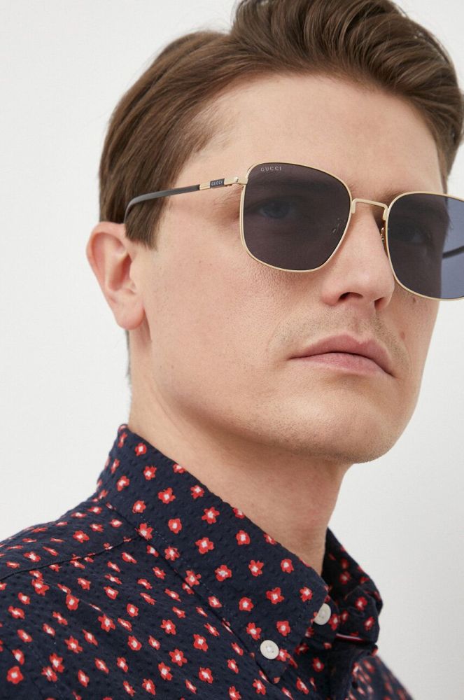 Сонцезахисні окуляри Gucci чоловічі колір сірий (3169297)
