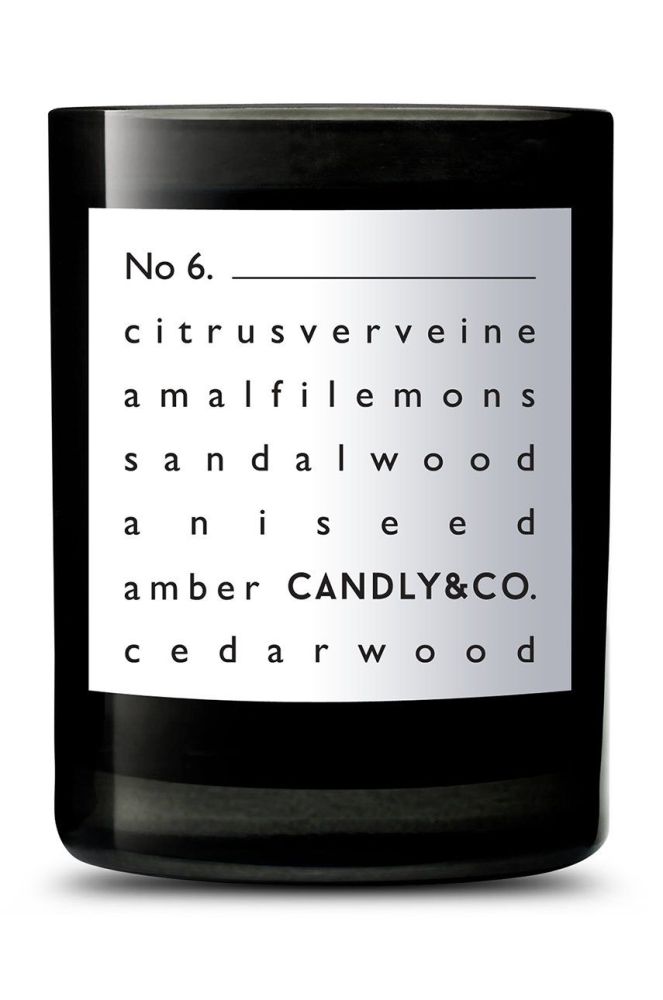 Candly Ароматична соєва свічка No 6. Verveine & Amalfi Lemons колір чорний