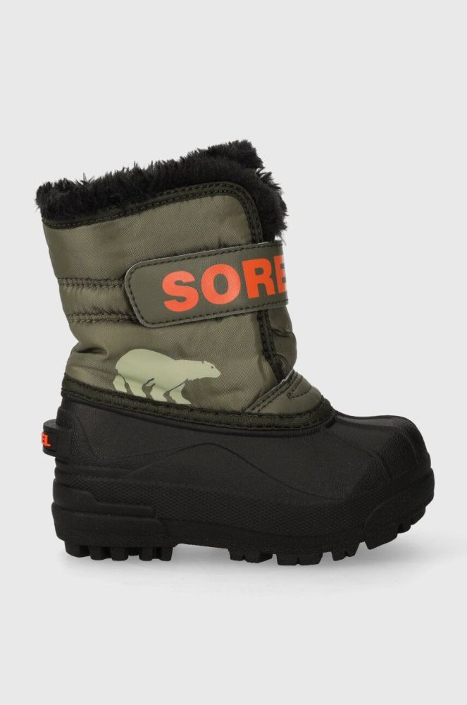 Дитячі чоботи Sorel колір зелений (3499719)