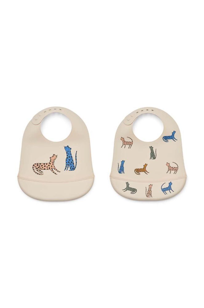 Дитячий слюнявчик Liewood Tilda 2-pack колір бежевий (3280653)
