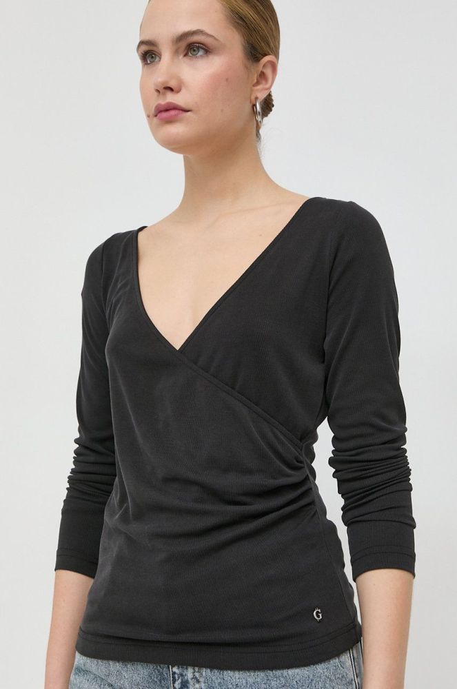 Лонгслів Guess жіночий колір чорний (2761360)