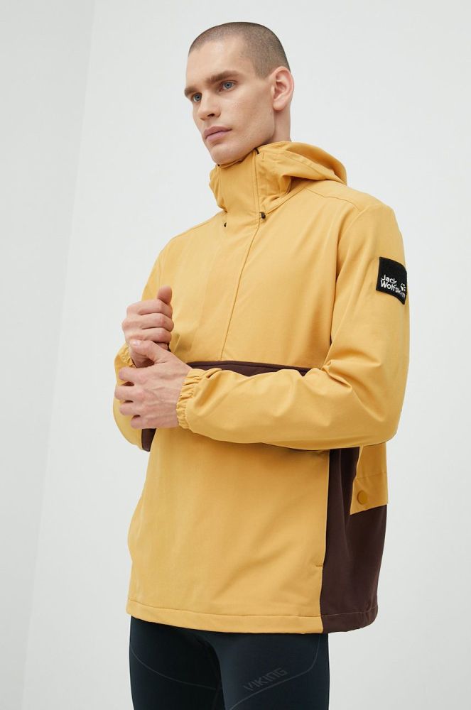 Куртка Jack Wolfskin чоловіча колір жовтий перехідна