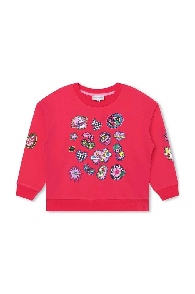 Дитяча бавовняна кофта Marc Jacobs колір червоний візерунок (3418573)