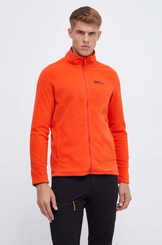Спортивна кофта Jack Wolfskin Taunus колір червоний однотонна (3562445)