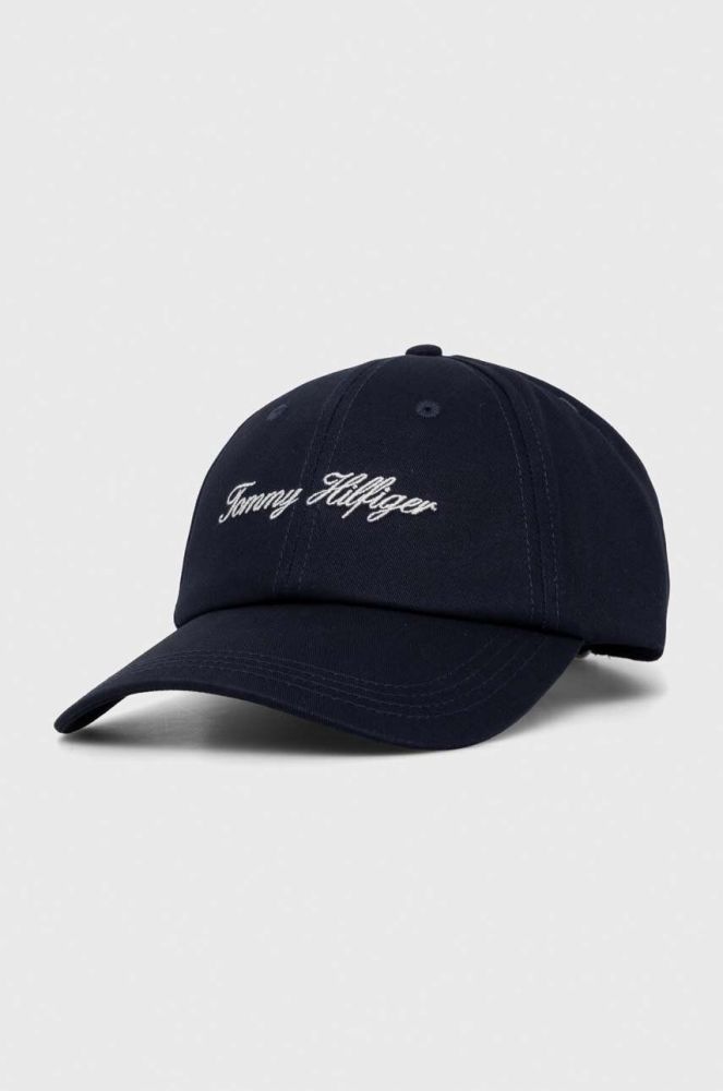 Бавовняна бейсболка Tommy Hilfiger колір синій з аплікацією (3434020)