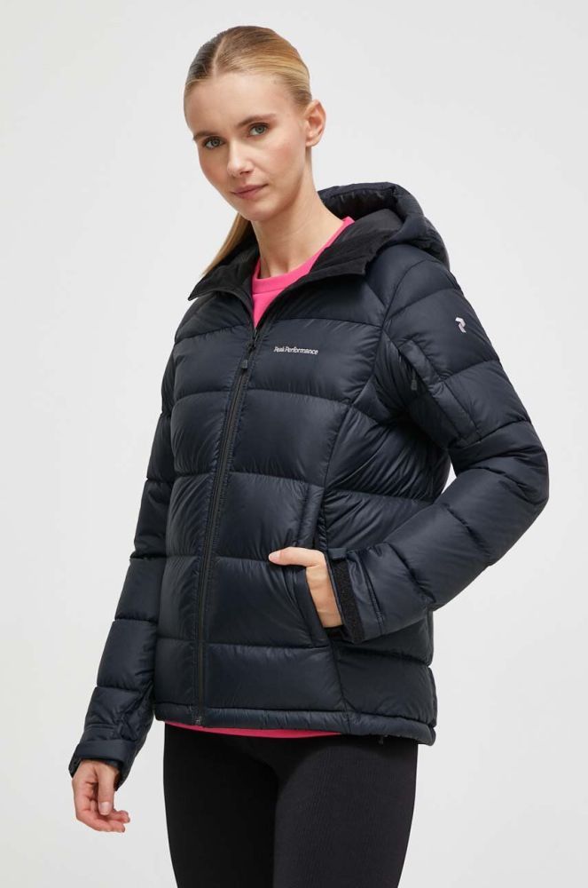 Спортивна пухова куртка Peak Performance Frost колір чорний