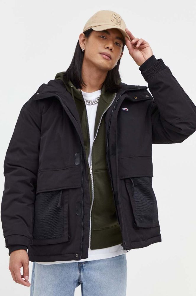 Куртка Tommy Jeans чоловіча колір чорний зимова (3446536)