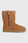 Замшеві чоботи UGG Classic Short Bailey Zip колір коричневий 1144043