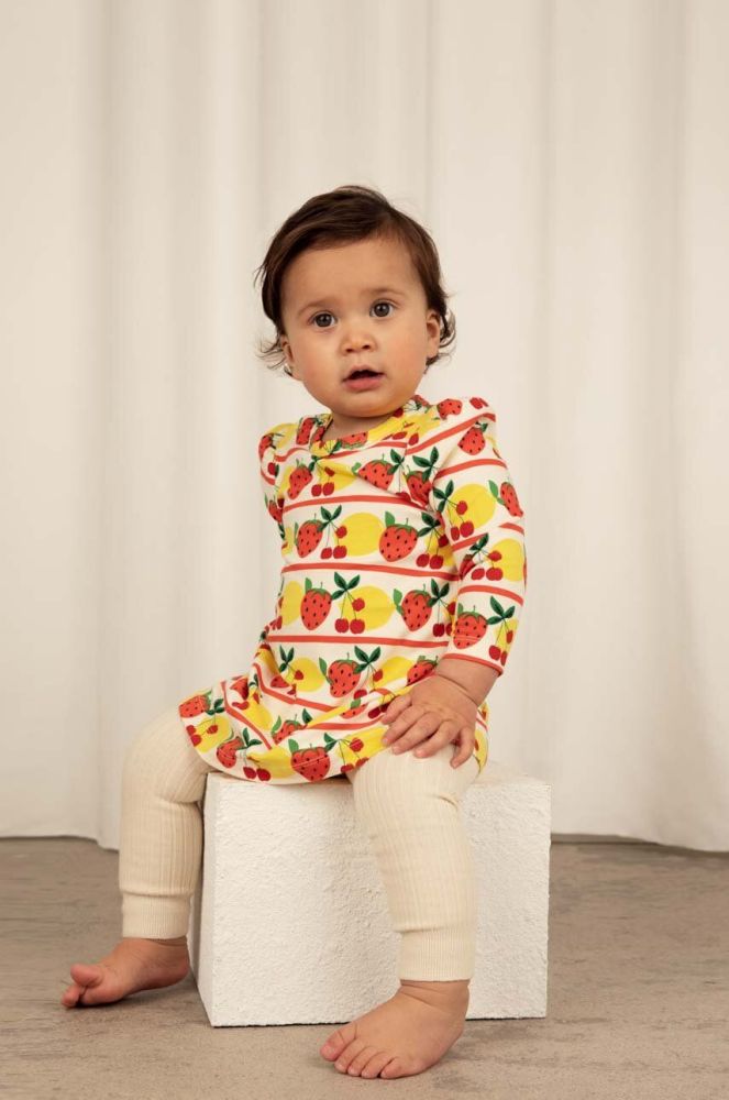 Дитяча сукня Mini Rodini колір жовтий mini розкльошена (3524306)