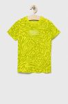Дитяча бавовняна футболка Guess колір зелений візерунок (3294284)