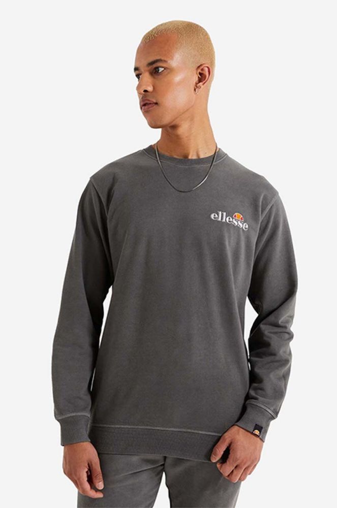Бавовняна кофта Ellesse чоловіча колір коричневий візерунок SHM13145-BROWN