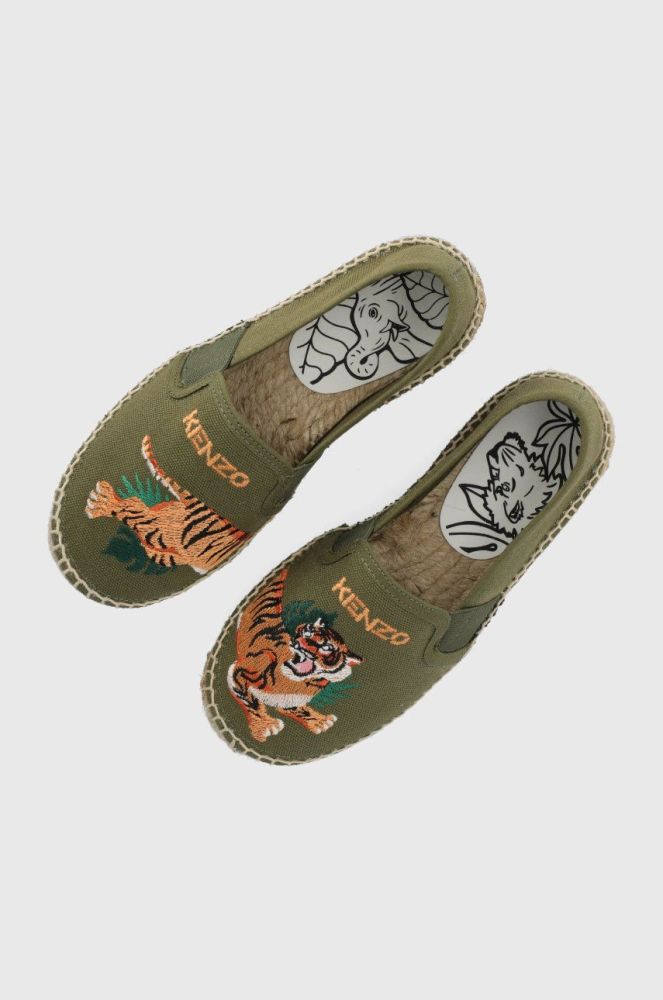 Дитячі еспадрилі Kenzo Kids колір зелений