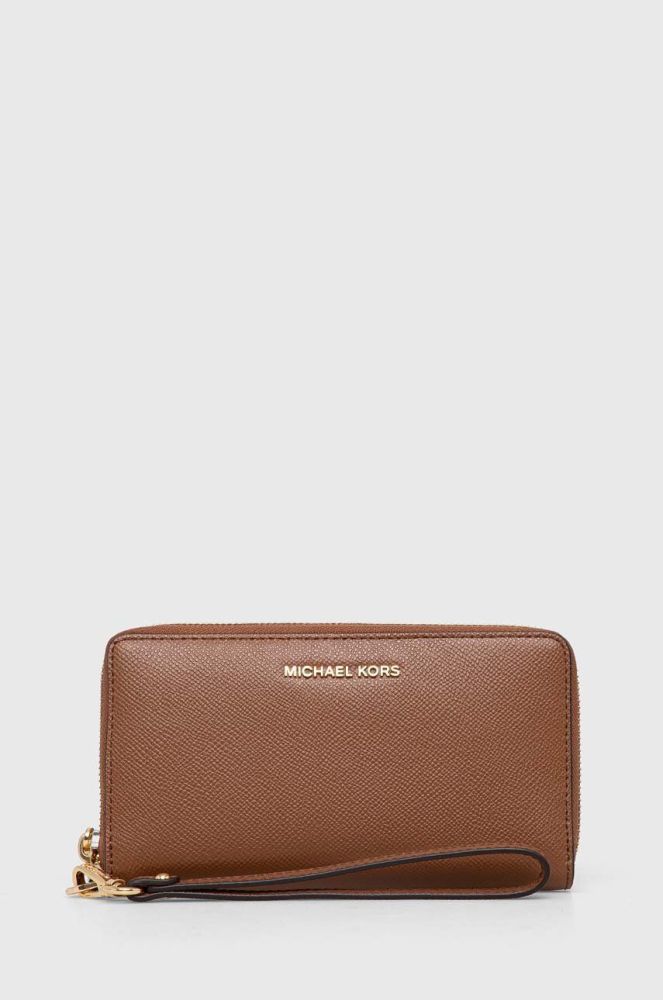 Шкіряний гаманець MICHAEL Michael Kors жіночий колір чорний (3633789)