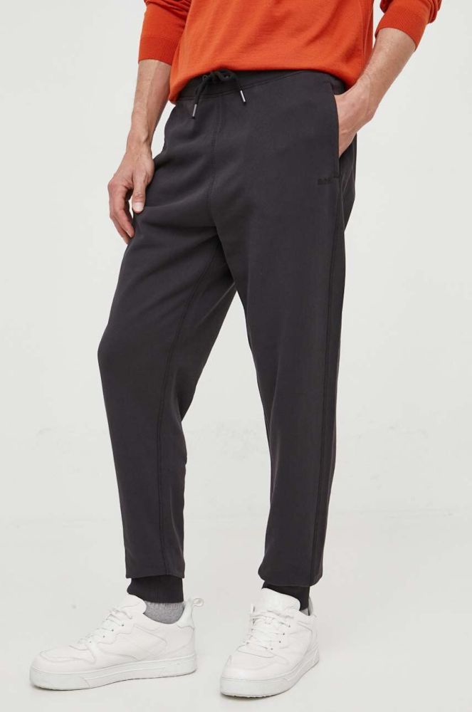 Бавовняні спортивні штани BOSS BOSS CASUAL колір сірий однотонні (3295866)
