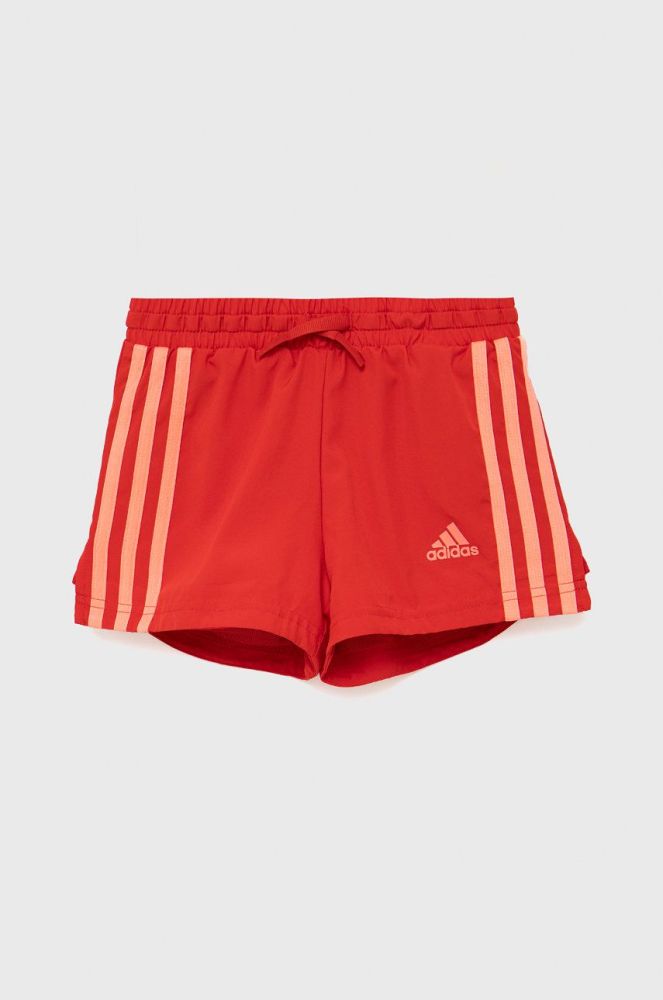 Дитячі шорти adidas Performance HE2014 колір червоний однотонні регульована талія