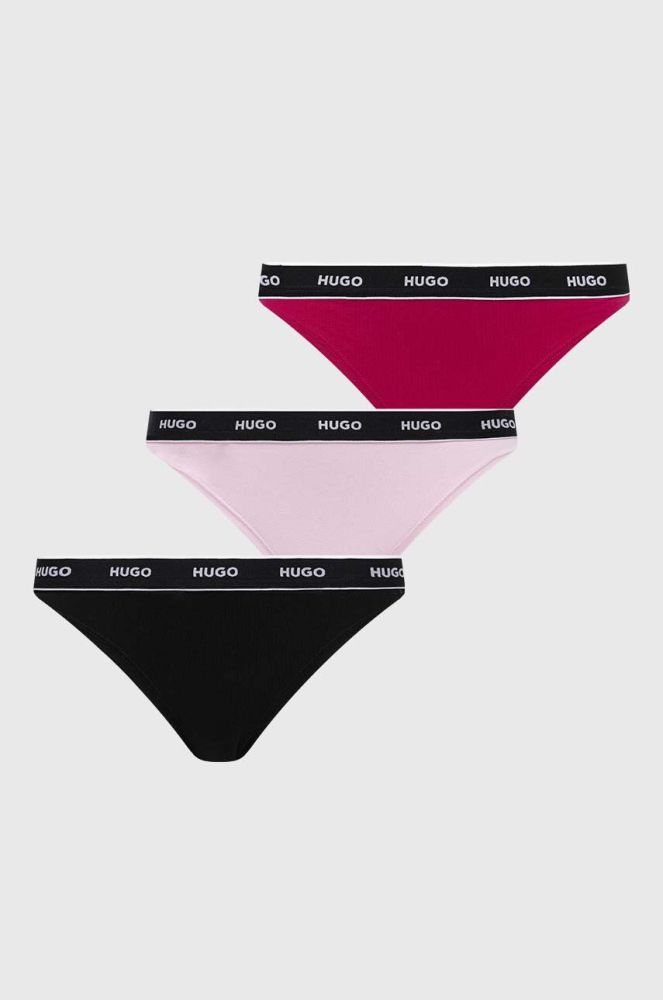 Стринги HUGO 3-pack колір барвистий (3363650)