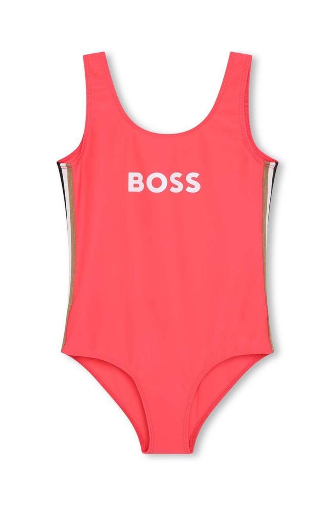 Суцільний дитячий купальник BOSS колір червоний (3204637)