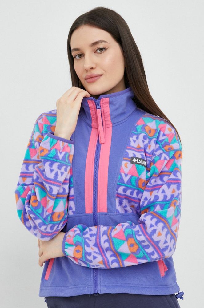 Кофта Columbia жіноча колір фіолетовий візерунок 2001293-191