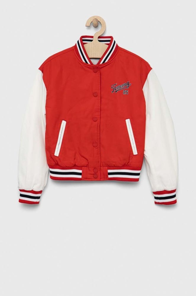 Дитяча куртка-бомбер Tommy Hilfiger колір червоний