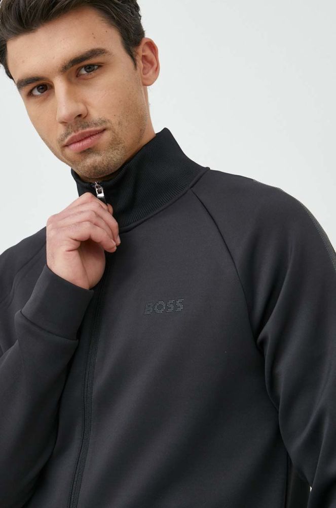 Кофта BOSS BOSS GREEN чоловіча колір чорний з аплікацією (2872525)