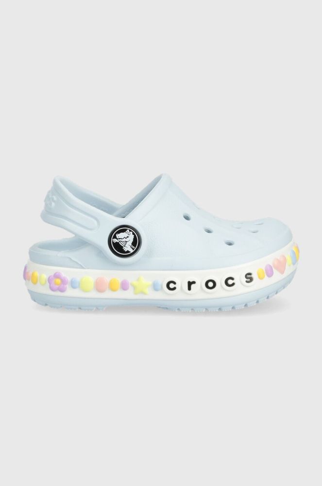 Дитячі шльопанці Crocs колір блакитний (3073938)
