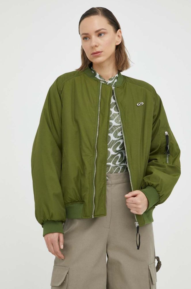 Куртка-бомбер R?sum? жіночий колір зелений зимова oversize