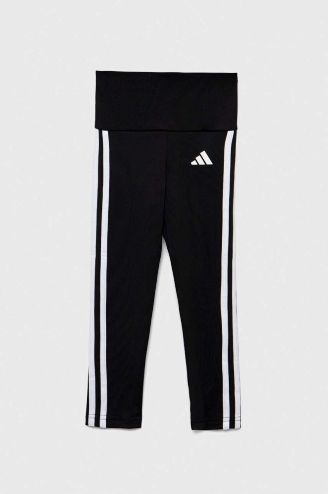 Дитячі легінси adidas G TR-ES 3S колір чорний з аплікацією