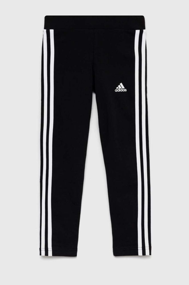 Дитячі легінси adidas G 3S колір чорний з аплікацією