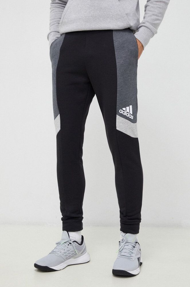 Спортивні штани adidas колір чорний візерунок (3039876)