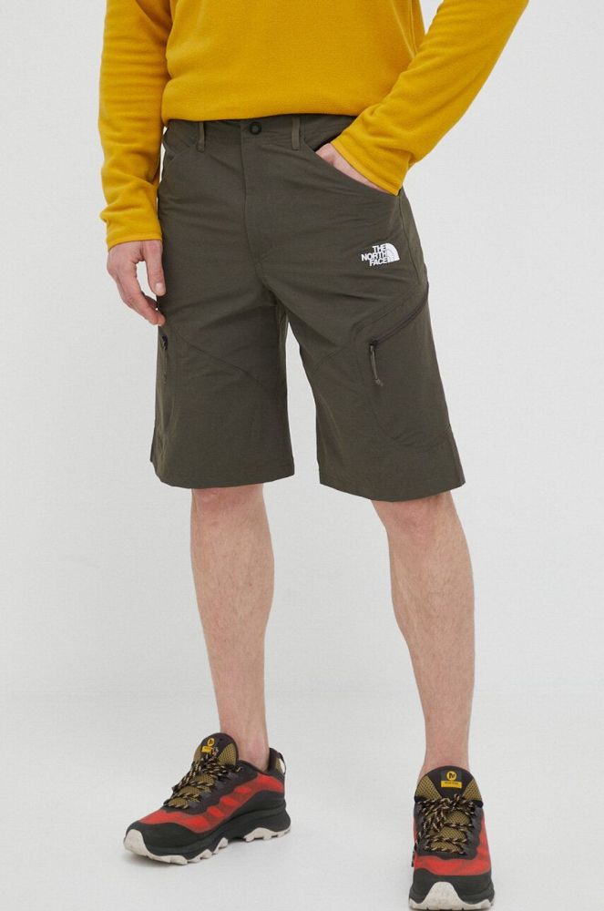 Шорти outdoor The North Face Exploration колір зелений