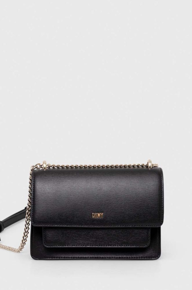 Шкіряна сумочка Dkny колір чорний (3412406)