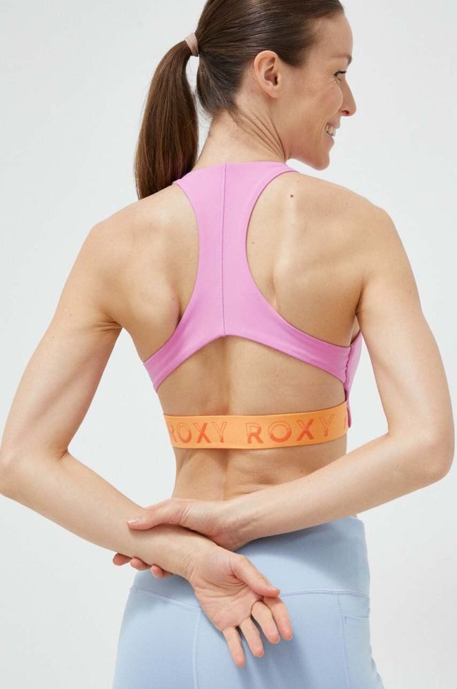 Спортивний бюстгальтер Roxy Bold Moves x Mizuno колір рожевий однотонний