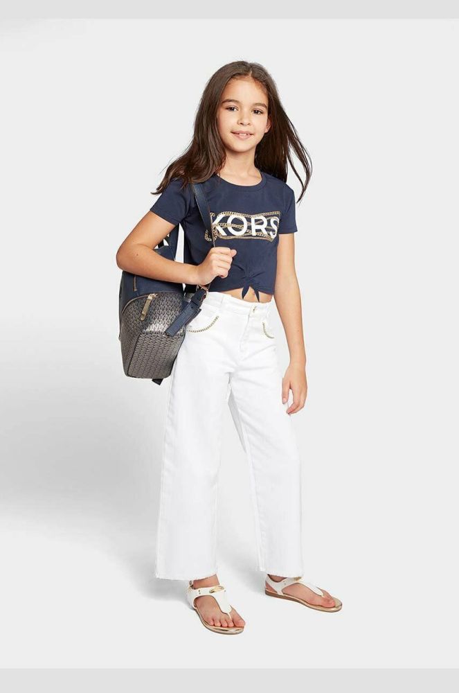 Дитяча бавовняна футболка Michael Kors колір синій (3059025)