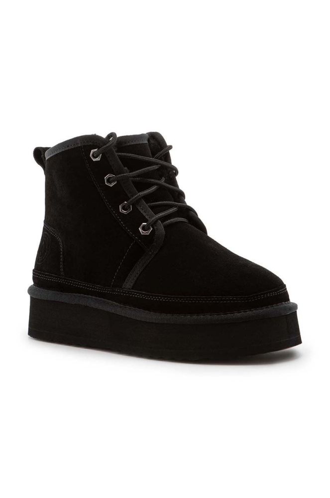 Замшеві чоботи Charles Footwear Grace колір чорний